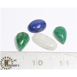 #158-MOONSTONE/ LAPIZ LAZULI/ EMERALD 73.75ct