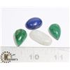 Image 1 : #158-MOONSTONE/ LAPIZ LAZULI/ EMERALD 73.75ct