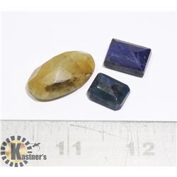 #182-YELLOW/ BLUE SAPPHIRE GEMSTONE 70.30ct