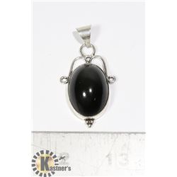#100-BLACK OBSIDIAN PENDANT
