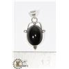 Image 1 : #100-BLACK OBSIDIAN PENDANT