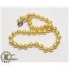 Image 1 : #139-SEA SHELL PEARL NECKLACE 10mm/ 17"