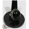 Image 1 : #91-BLACK OBSIDIAN RING SIZE 8.75