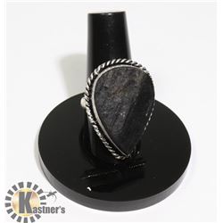 #17-RAW TOURMALINE RING SIZE 7.5