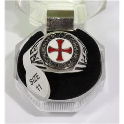 316L STEEL KNIGHTS TEMPLAR RING SIZE 11