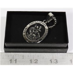 SAINT CHRISTOPHER PENDANT WITH 23 INCH