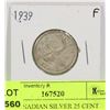 Image 1 : 1939 CANADIAN SILVER 25 CENT COIN