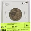 Image 1 : 1935 CANADIAN SILVER 25 CENT COIN