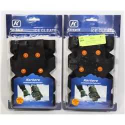 TWO NEW KORKERS ICE CLEAT OVERSHOE TRACTION