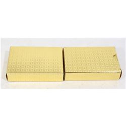 TWO NEW GOLD COLOUR WATERPROOF CARD SETS