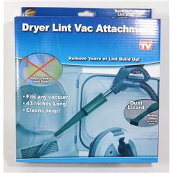 NEW DRYER LINT VAC ATTACHMENT, FITS ANY VACUUM
