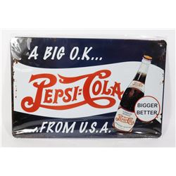 NEW PEPSI COLA METAL SIGN
