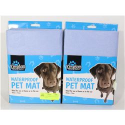TWO NEW WATERPROOF PET MATS (50CM X 71CM)