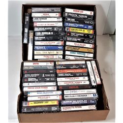 24)  LOT OF 2 FLATS OF VINTAGE CASSETTE