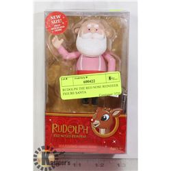 RUDOLPH THE RED NOSE REINDEER SANTA  FIGURE