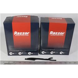 2 BOXES OF RAZZOR DISPOSABLE STRAIGHT RAZORS
