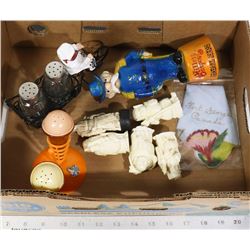 ESTATE FLAT OF SALT AND PEPPER SHAKERS, AND MORE