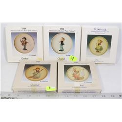 LOT OF 5 GOEBEL MINIATURE COLLECTORS PLATES