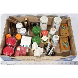 ESTATE FLAT OF ASSORTED SALT AND PEPER SHAKERS