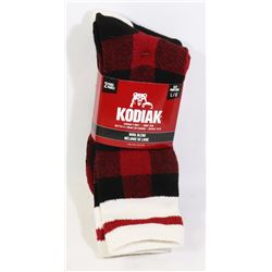 2PK OF KODIAK WOOL BLEND SOCKS; SIZE L/G