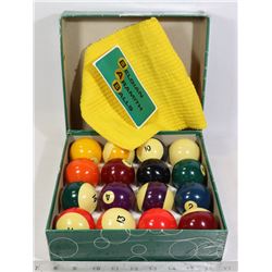 MADE IN BELGIUM STRIPPED BILLIARD BALLS