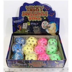 RETAIL DISPLAY OF YUCKY SQUEEZABLE BALLS