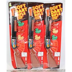 LOT OF 3 SOFT DART RIFLE TOYS