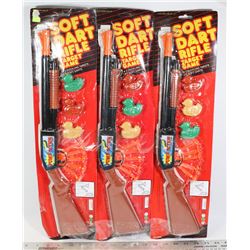 LOT OF 3 SOFT DART RIFLE TOYS