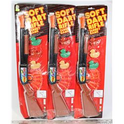 LOT OF 3 SOFT DART RIFLE TOYS