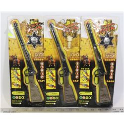 LOT OF THREE STRIP CAP GUN RIFLES