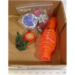 LOT OF 2 GRINDERS AND A BONG