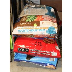 3 BAGS OF ASSORTED DOG FOOD **PACKAGING DAMAGE