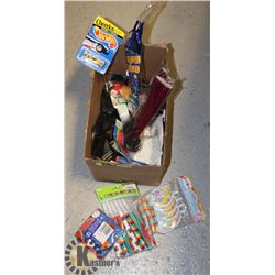 BOX OF KIDS BIRTHDAY SUPPLIES