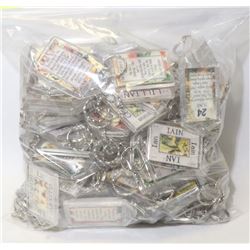 BAG OF ASSORTED NAMES KEYCHAINS