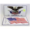 Image 1 : LOT OF TWO USA THEME NOVELTY LICENSE PLATES
