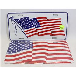 LOT OF TWO USA THEME NOVELTY LICENSE PLATES