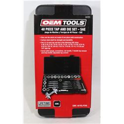 NEW OEMTOOLS 40 PC TAP & DIE SET - SAE
