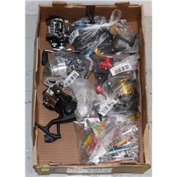 FLAT OF FISHING REELS