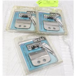 ANDIS 3 NEW CLIPPER BLADES