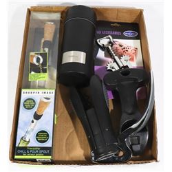 FLAT OF ASSORTED WINE SUPPLIES INCLUDING