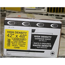 CASE OF 100 - 42 X 48 CLEAR FOOD GRADE GARBAGE BAG