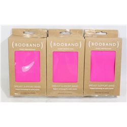 LOT OF THREE BOOBANDS (BREAST SUPPORT BANDS)