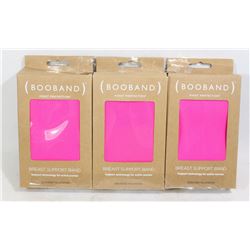 LOT OF THREE BOOBANDS (BREAST SUPPORT BANDS)