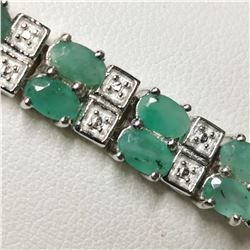 SILVER EMERALD(7.2CT)  BRACELET