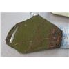 Image 1 : 7)  POLISHED GREEN NEPHRITE WITH COPPER