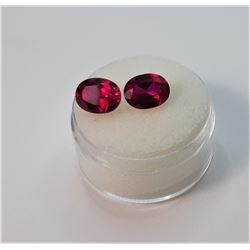 14)  LOT OF 2 MATCHED OVAL LAB CREATED