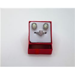 25)  PINK AND WHITE LAB CREATED FIRE OPAL