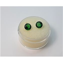 15)  LOT OF 2 MATCHED ROUND EMERALD
