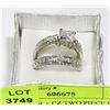 Image 1 : NEW CZ TWO PIECE RING SET - SIZE 8