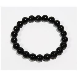 #188-NATURAL RAINBOW BLACK OBSIDIAN BRACELET